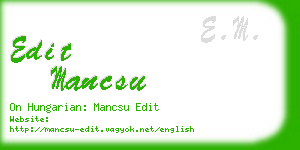 edit mancsu business card